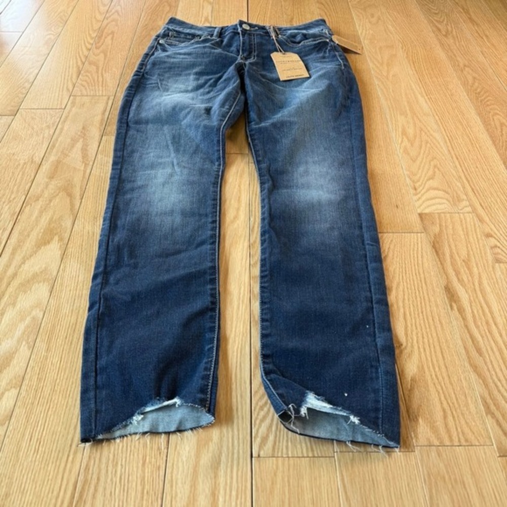 Lucky Brand Lolita Skinny Blue Wash Raw Hem Jeans Womens 6/28 NWT - Picture 2 of 7